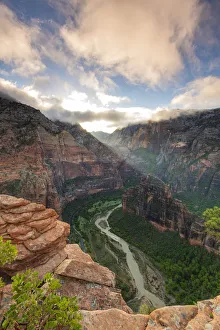 Flowing Water Prints: Angels Landing, Zion National Park, Utah, United States of America, North America