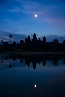 Cambodia Prints: Angkor archaeological complex before dawn, Angkor, UNESCO World Heritage Site, Siem Reap