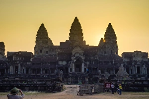 Ancient Culture Prints: Angkor Wat at sunset, UNESCO World Heritage Site, Siem Reap Province, Cambodia, Indochina