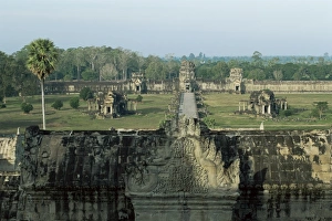 Angkor Wat temple in evening light, Angkor, UNESCO World Heritage Site