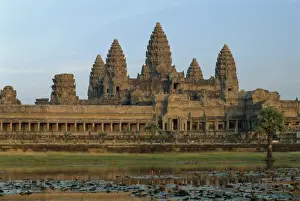 Cambodia Prints: Angkor Wat temple in the evening, UNESCO World Heritage Site, Siem Reap