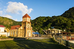 Anglican Prints: Anglican church in Soufriere, Dominica, West Indies, Caribbean, Central America