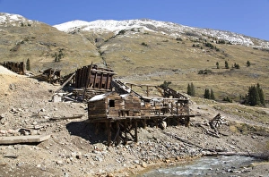 Mines Prints: Animas Forks Mine ruins, Animas Forks, Colorado, United States of America, North America