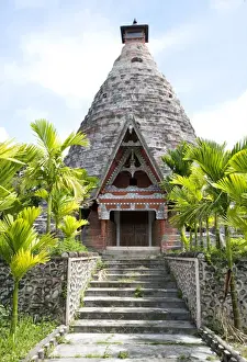 Samosir Island Prints: Animist family burial tomb near Buhit in rural Samosir Island