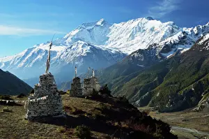 Stupa Prints: Annapurna Himalayan Range, Marsyangdi River Valley