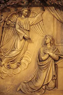 Relief Prints: The Annunciation, church reredos, Sainte-Marie des Batignolles church, Paris, France