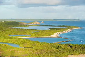 Guadeloupe Prints: Anse des chateaux beach, Pointe des Chateaux, Grande-Terre, Guadeloupe
