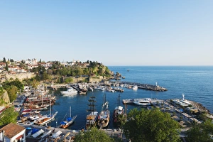 Antalya harbour, Pamphylia, Turquoise Coast, Mediterranean Region, Anatolia, Turkey