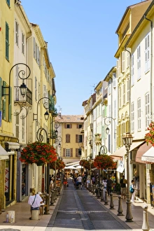 Hanging Basket Prints: Antibes, Alpes-Maritimes, Cote d Azur, Provence, French Riviera, France, Mediterranean