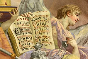 Vienna Prints: Antiphonar, fresco by Johann Michael Rottmayrr, Karlskirche (St