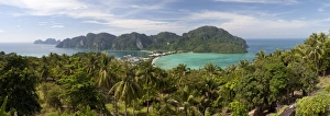 Asain Prints: Ao Ton Sai and Ao Dalam bays from viewpoint
