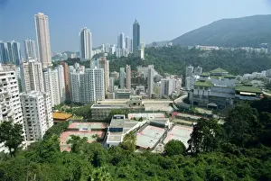Happy Valley Prints: Apartment blocks at Happy Valley in northern Hong Kong island