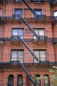 Fire Escapes Prints: Apartment fire escapes