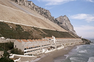 Gibraltar Prints: Apartments below water catchment slopes