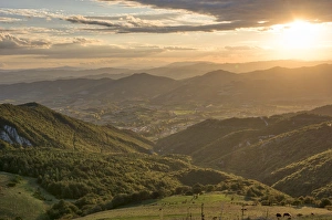 Parco Del Monte Cucco Prints: Apennines at sunset, Monte Cucco Park, Apennines, Umbria, Italy, Europe