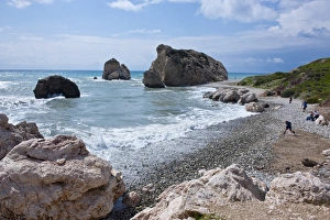 Images Dated 7th March 2008: Aphrodite Rock and Beach, Cyprus, Mediterranean, Europe