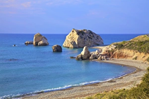 Aphrodites Rock Prints: Aphrodites Rock, Paphos, Cyprus, Eastern Mediterranean Sea, Europe