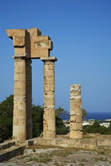 3rd Century Bc Prints: Apollo Temple, Acropolis, Rhodes City