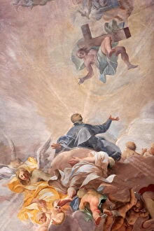 Typically Italian Gallery: Apotheosis of St. Ignatius of Loyola and the allegory of the missionary work of the