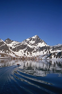 South Georgia Prints: Approaching the old whaling station, Grytviken, South Georgia, Polar Regions