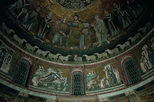 Walls Prints: Apse mosaic, Santa Maria in Trastevere, Rome, Lazio, Italy, Europe