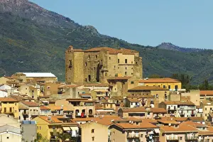 Cefalu Prints: Arab-Norman castle dating from 1316 that gives this town near Cefalu its name of Good Castle (Castelbuono)