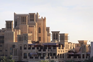 Jumeirah Beach Prints: Arabesque architecture of the Madinat Jumeirah Hotel, Jumeirah Beach, Dubai