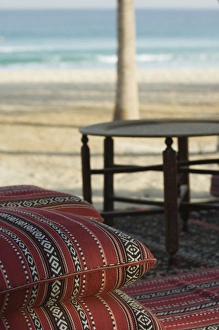 Arabian Prints: Arabian cushions on the beach