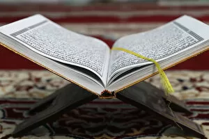 Close Up Shot Gallery: Arabic Holy Quran (Koran), Jamiul Islamiyah Mosque, Ho Chi Minh City, Vietnam, Indochina