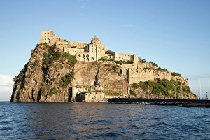 Azure Prints: Aragonese Castle, Ischia, Phlegrean Islands, Gulf of Naples, Campania, Italy