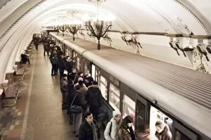 Images Dated 10th February 2008: Arbatskaya Metro Station, Moscow, Russia, Europe