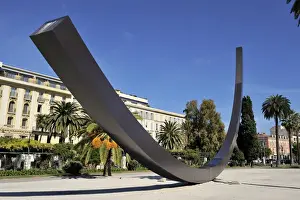 Nice Prints: Arc de 115. 5 Degrees by Bernar Venet and Albert 1st Gardens, Nice, Alpes Maritimes