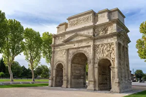 Public Park Prints: Arc de Triomphe d'Orange, ancient arc of Orange