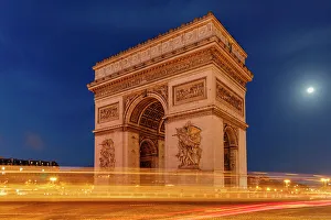 Iconic Sites Prints: Arc de Triomphe at Place Charles de Gaulle, Paris, Ile de France, France, Europe