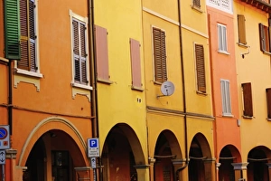 Bologna Prints: Arcade on the Via Mascarella in the old city, Bologna, Emilia-Romagna, Italy, Europe