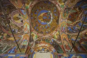 Domed Gallery: Arcade murals depicting religious figures and scenes, Church of the Nativity