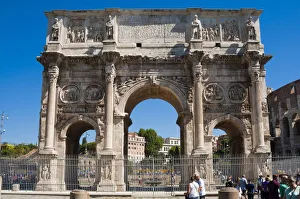 Fence Prints: Arch of Constantine (Arco di Costantino), UNESCO World Heritage Site, Rome, Lazio, Italy