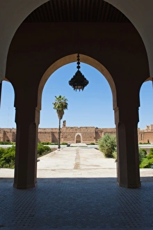 Chandelier Prints: Arch at El Badi Palace, Marrakech, Morocco, North Africa, Africa