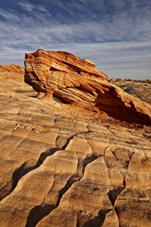 Sand Stone Prints: Arch in layered sandstone, Valley Of Fire State Park
