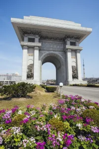 Typically Korean Prints: Arch of Triumph, Pyongyang, North Korea (Democratic Peoples Republic of Korea), Asia