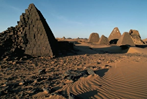 Nubian Prints: Archaeological site of Meroe, Sudan, Africa