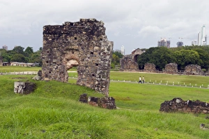 Images Dated 27th December 2010: Archaeological site ruins of Panama Viejo, UNESCO World Heritage Site, Panama City