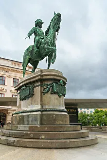 Vienna Prints: Archduke Albrecht monument in front of Albertina, Vienna, Austria, Europe