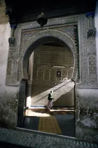 Of African Descent Prints: Arched entrance to Islamic mosque in the medina
