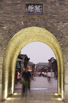 Shanxi Prints: Arched street in the historic center of Pingyao, UNESCO World Heritage Site
