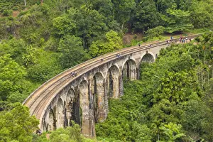 Females Prints: Nine Arches Bridge, Ella, Uva Province, Sri Lanka, Asia