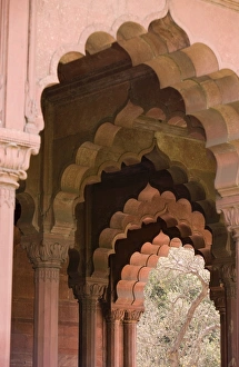 Forts Prints: The arches of Diwan-i-Aam, Red Fort, Old Delhi, India, Asia