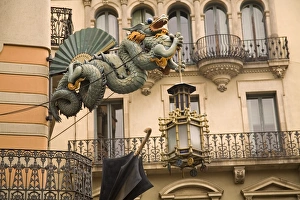 Las Ramblas Prints: Architectural detail on La Rambla Street