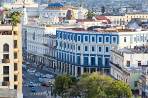 Architecture from an elevated view near the Malecon, Havana, Cuba, West Indies, Central