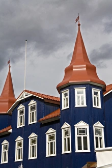 Akureyri Prints: Architecture on Hafnarstr Street, Akureyri, Iceland, Polar Regions